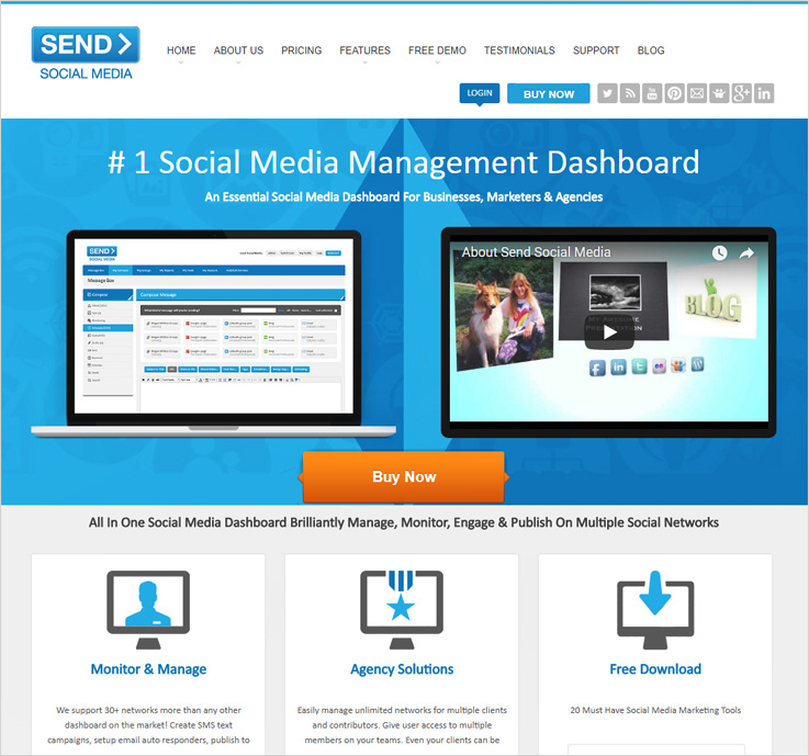 Send Social Media email marketing software